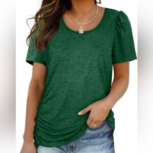 NEW! Green short sleeved blouse